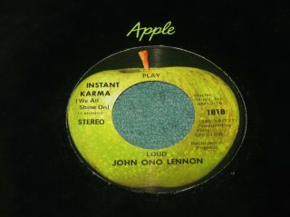 John Lennon Instant Karma 1st Apple Blank One - Sided Promo The Beatles