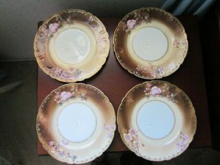 Haviland Limoges Set Of 4 Dammouse Luncheon Plates