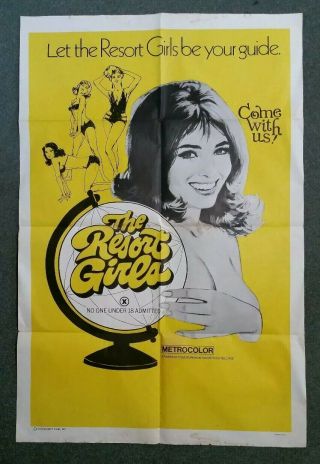 " The Resort Girls " X Rated Movie Poster,  1973