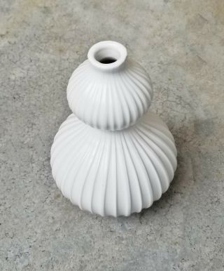 Set of 3 Jonathan Adler Modernist Small White Bud Vases 6