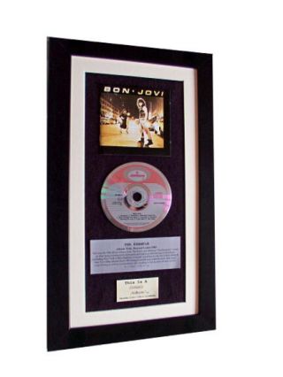 Bon Jovi 1st,  Debut Classic Cd Album Gallery Quality Framed,  Express Global Ship