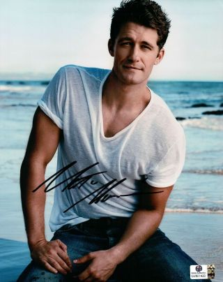 Matthew Morrison Signed Autographed 8x10 Photo Glee Sexy On Beach Gv801420