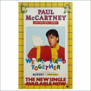 Paul Mccartney 1985 Rupert And The Frog Song Promotional Poster (uk)