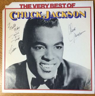 Chuck Jackson R&b Singer Of Any Day Now Signed Lp Jacket Autograph