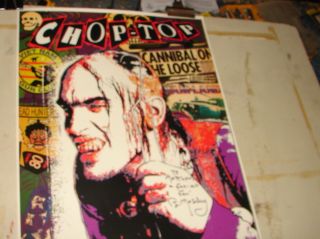 Texas Chainsaw Massacre 2 Chop Top Poster Bill Moseley Autographed screen print 4