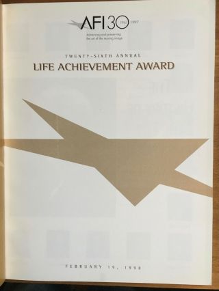 Robert Wise tribute program 30th AFI Life Achievement Award 1998 2