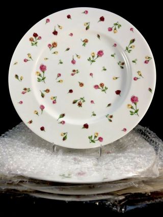 Country Rose Buds By Royal Albert Dinner Plates Four (4)