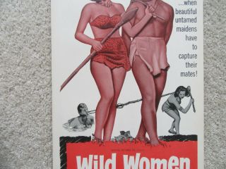 WILD WOMEN OF WONGO 1958 INSRT MOVIE POSTER RLD EX 3