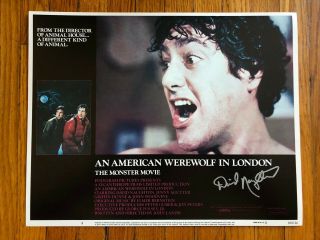 American Werewolf In London Signed David Naughton Lobby Card 1981 Movie