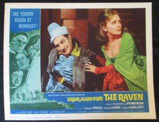The Raven Lobby Card 3 1963 Horror 11x14 Vincent Price Aip Peter Lorre