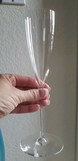 2 Vintage Baccarat Dom Perignon Crystal Champagne Flutes Glasses 2
