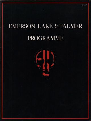 Emerson,  Lake & Palmer 1977 Die - Cut Work I Tour Concert Program Book / Ex 2 Nmt