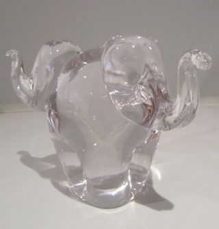 Wedgwood Glass Three Headed Elephant Ring Stand / Holder 1970s 4