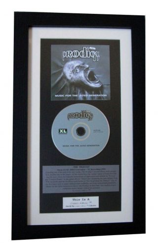Prodigy Music Jilted Generation Classic Cd Album Quality Framed,  Fast Global Ship