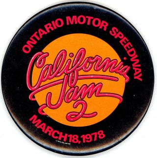 Aerosmith / Heart / Ted Nugent 1978 Cal - Jam 2 Festival Button Pin No.  2