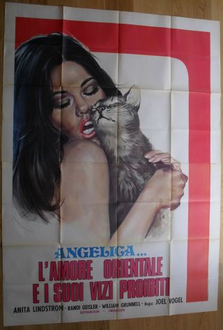 Angelica Anita Lindstrom Erotic Huge 2panel Italian Movie Poster 