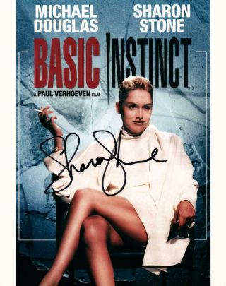 Sharon Stone Basic Instinct Signed 8x10 Picture Autographed Photo,