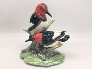 Vintage Stangl Pottery Birds No.  3752 Double Red Headed Woodpecker Figure 8”