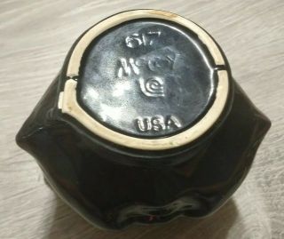 Vintage McCoy Pottery Winking Black Cat Head Planter 5 