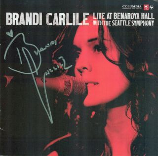 Brandi Carlile " Live At Benaroya Hall " Signed Autograph Cd Booklet Auto Promo