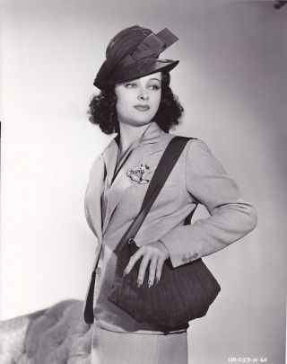 Joan Bennett Hat Coat Fashion Vintage Hal Roach Studio Portrait Photo