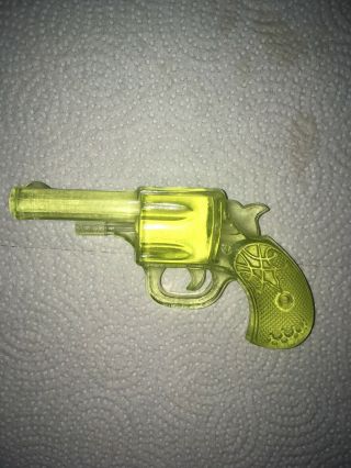 Green Vaseline Glass Colt Revolver Gun Uranium Walker Single Action Army Pistol