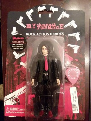 My Chemical Romance Gerard Way Action Figure Rare With Guitar Pick