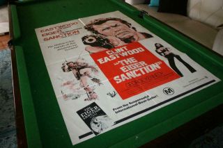 THE EIGER SANCTION RARE 1975 AUSTRALIAN ORIG 1 SHEET MOVIE POSTER IN VGOOD COND 2