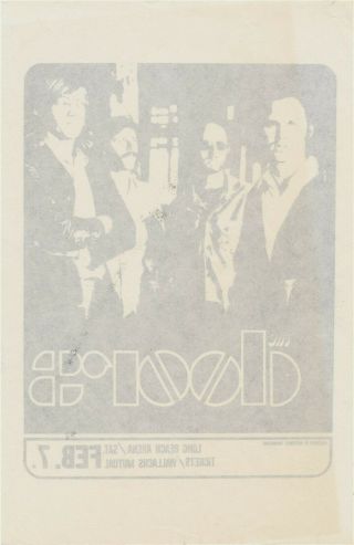 rare THE DOORS (Jim Morrison) Long Beach Arena concert handbill 1970 2