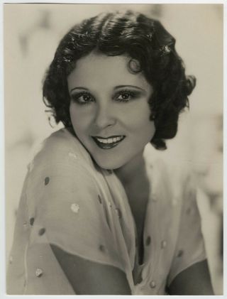 Raquel Torres Vintage 1930s Large Format Hollywood Regency Glamour Photograph