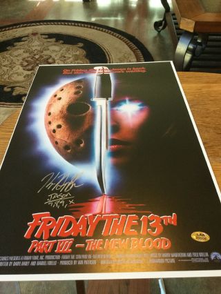Kane Hodder Signed Autographed 11x17 Poster Friday The 13th Part 7 With