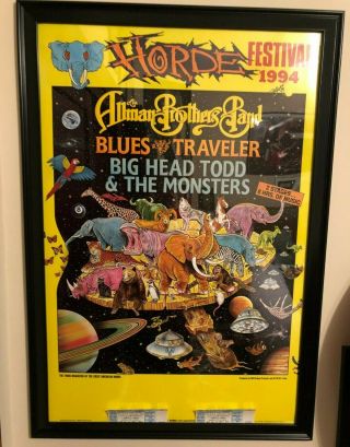 Allman Brothers Band Horde Concert Poster And 2 Tickets