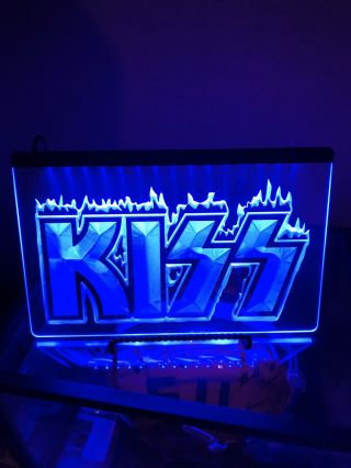 2 - 7 - 1/2”x11” Neon Style Hanging Led Light - Kiss