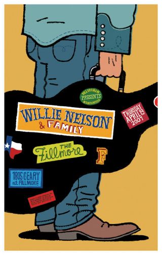 Willie Nelson & Family | At The Fillmore In Sf Orig.  2009 Bgf862 Concert Poster