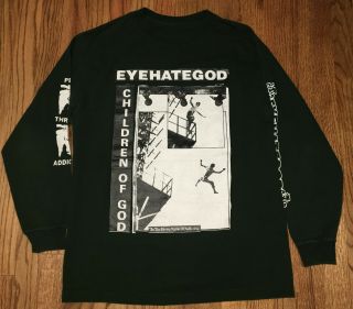 Vintage 2000 Eyehategod Children Of God Tour Long Sleeve Dark Green Medium Shirt