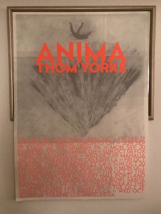 Thom Yorke Anima US Tour Poster 2019 A2 2