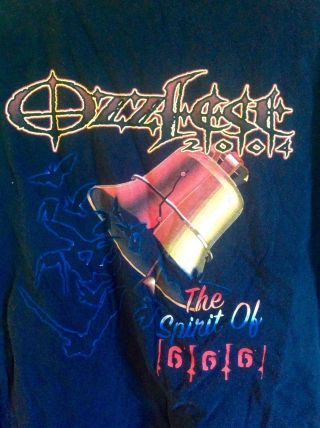 Vintage Ozzfest 2004 Ozzy For President Spirit Tour Metal T Shirt Large Rare