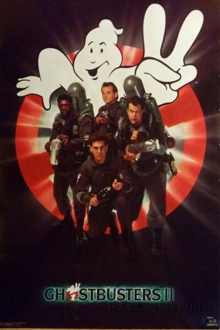 Vintage Ghostbusters Ii 2 Poster 1989 Bill Murray Dan Aykroyd