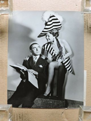 Nancy Kelly In Fishnet Stockings With Eddie Cantor Leggy Portrait Photo 1943