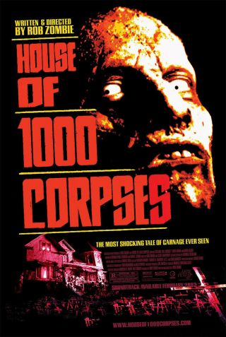 House Of 1000 Corpses Movie Poster 1 Sided 27x40 Sid Haig Rob Zombie