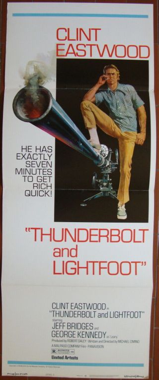 Thunderbolt And Lightfoot - M.  Cimino - C.  Eastwood - J.  Bridges - Insert Style C (14x36 In