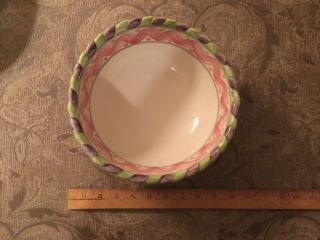 Mackenzie Childs Piccadilly Large Mixing/serving Bowl Ceramic