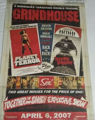 2007 Grindhouse Ds 27x40 " Movie Poster 1 Sheet Planet Terror Death Proof Nr