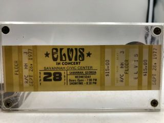 Elvis Presley Full Concert Ticket Sept 28,  1977 Savannah Georgia