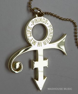 Prince Gold Symbol Chain - Forever In My Life - Necklace - Pendant Stunning