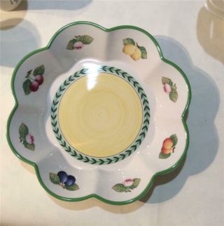 Nwt Villeroy & Boch French Garden 12.  5 " Serving Fluted Bowl Nwt