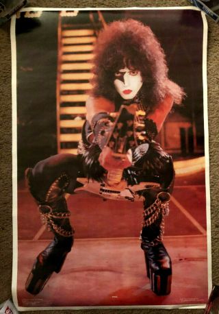Kiss Poster Paul Stanley Alive Ii Stage Shot - 1977 Aucoin Near