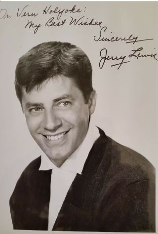 Hollywood Celebrity Jerry Lewis Authentic Autograph 8 X 10 Photo
