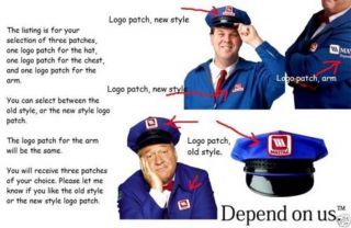 Fancy Dress Halloween Costume Prop: Lonely Maytag Repairman 3 - Patch Set