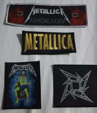 Metallica Vintage Patch Bundle Set.  4 Patches.  3 Vintage.  Rare Find